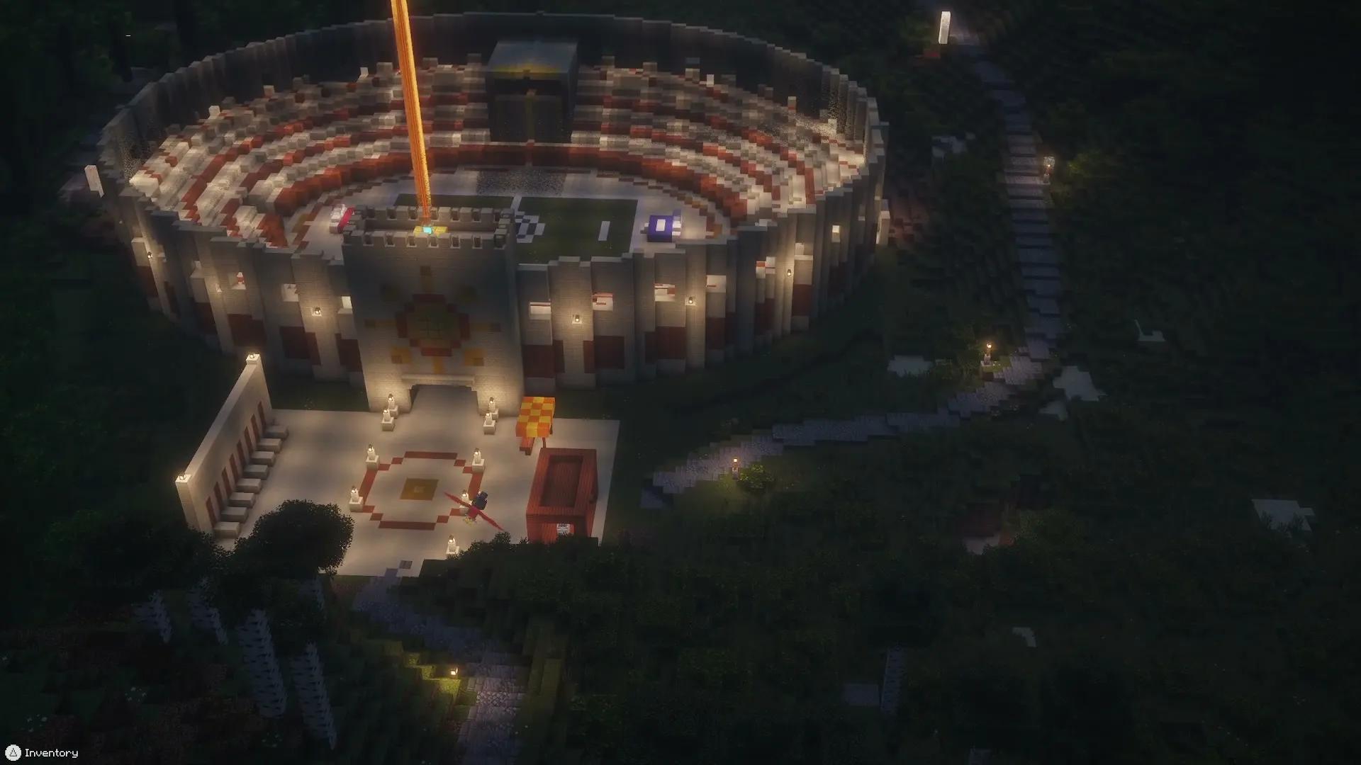 El Coliseo del Horizonte, de noche